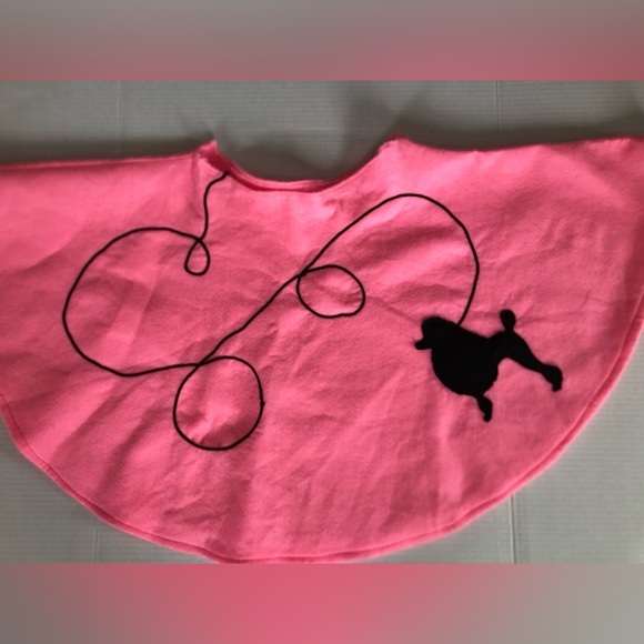 Vtg Handmade Halloween Pink and Black Poodle Skirt - Picture 1 of 11